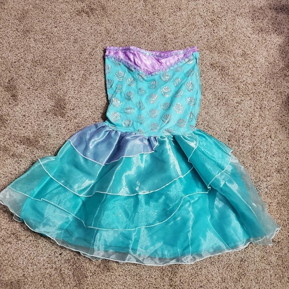 Disney Store The Little Mermaid Princess Ariel Halloween Costume 7/8 top 9/10 - Picture 9 of 14
